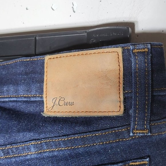 J. Crew Women's Toothpick Mid Rise Dark Wash Denim Blue Jeans Size 27 Casual - Picture 7 of 11